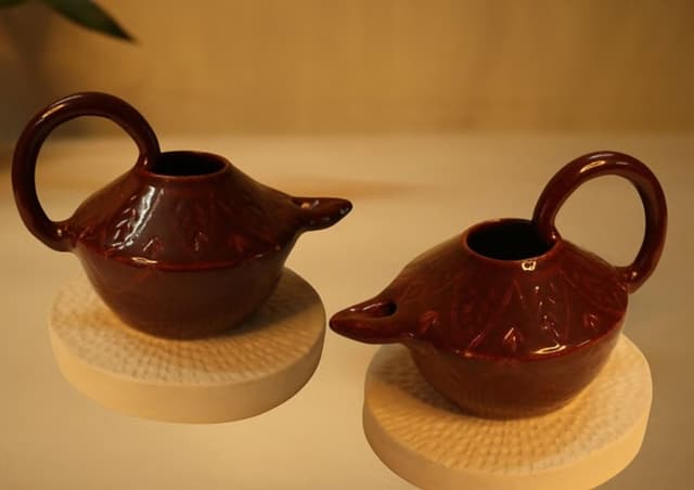 Ceramic Lamp with Handle