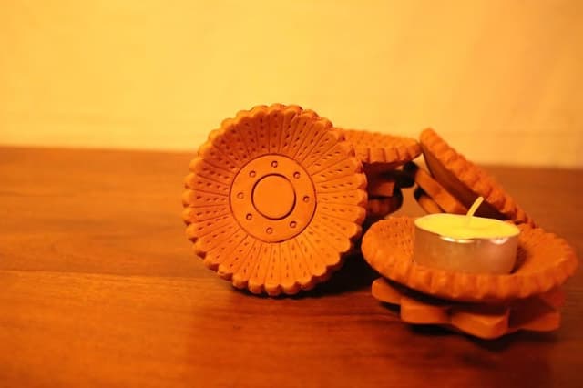Terracotta Circular Diya Holder